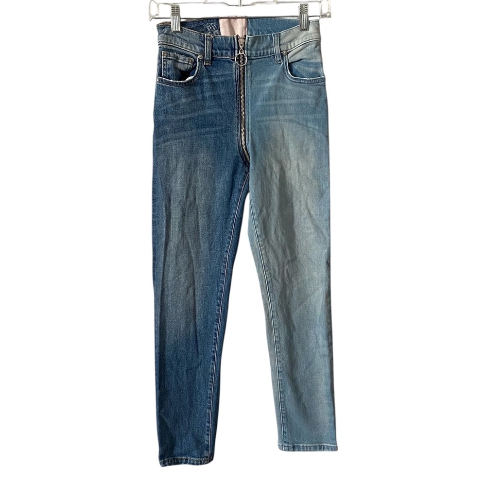 Revice Y2K Denim Jeans Women's Size 26 Yin Yang Retro Zip Fly‎ Straight Leg